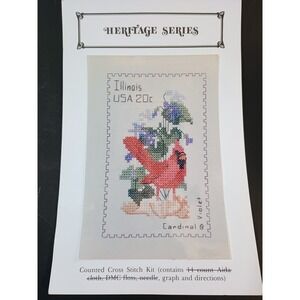 Heritage Series Illinois Stamp Counted Cross Stitch Pattern & Instructions Only